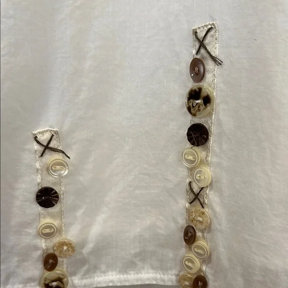 J. Jill White Cotton Skirt Button Embellishment - Picture 4 of 12